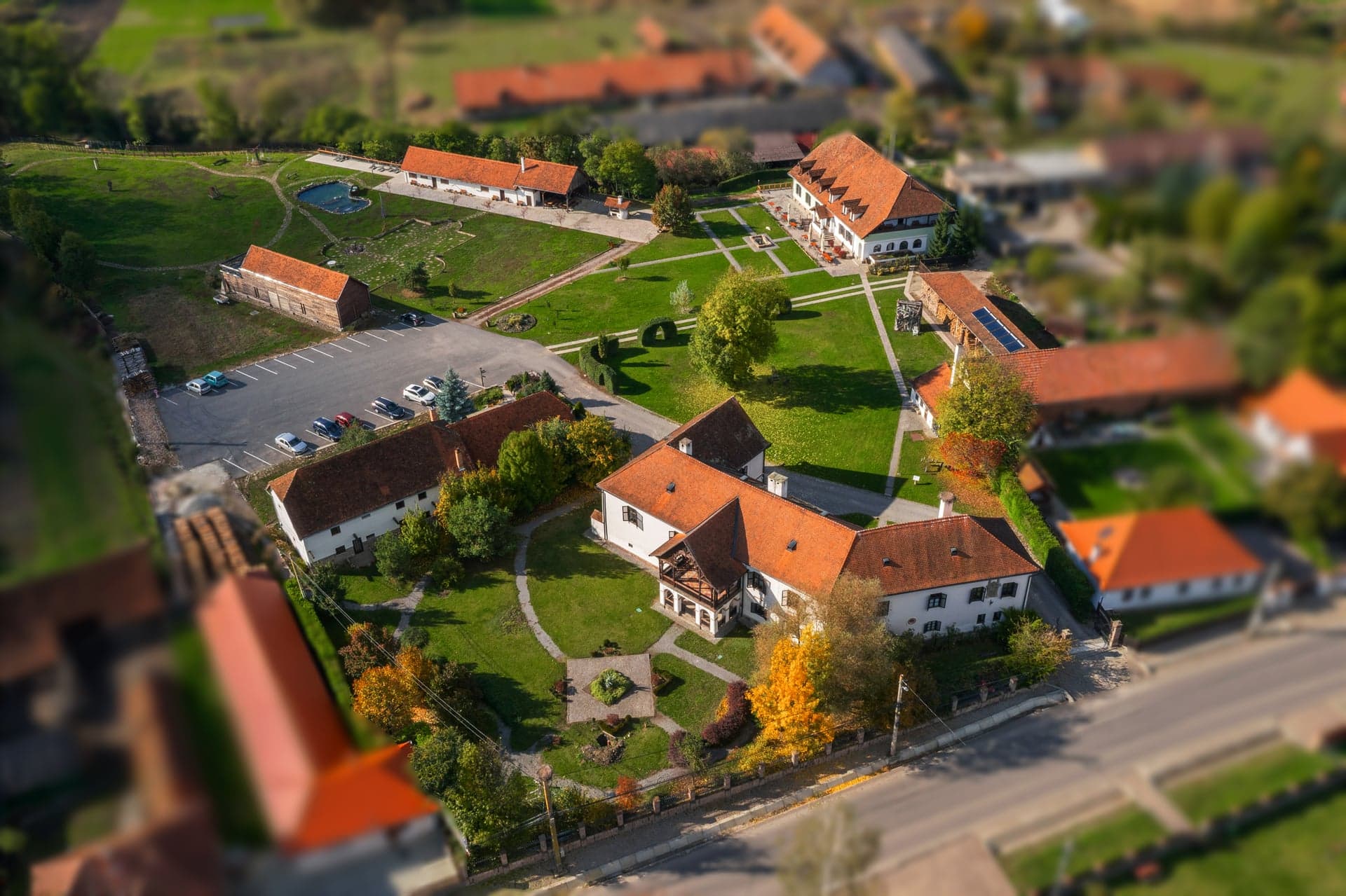 Harta aeriană a domeniului Castelului Daniel